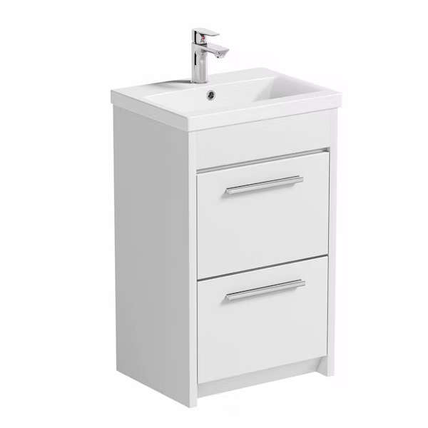 Victoria Plum Clarity White Floorstanding Vanity Unit With Ceramic Basin 510mm With Tap Review 
