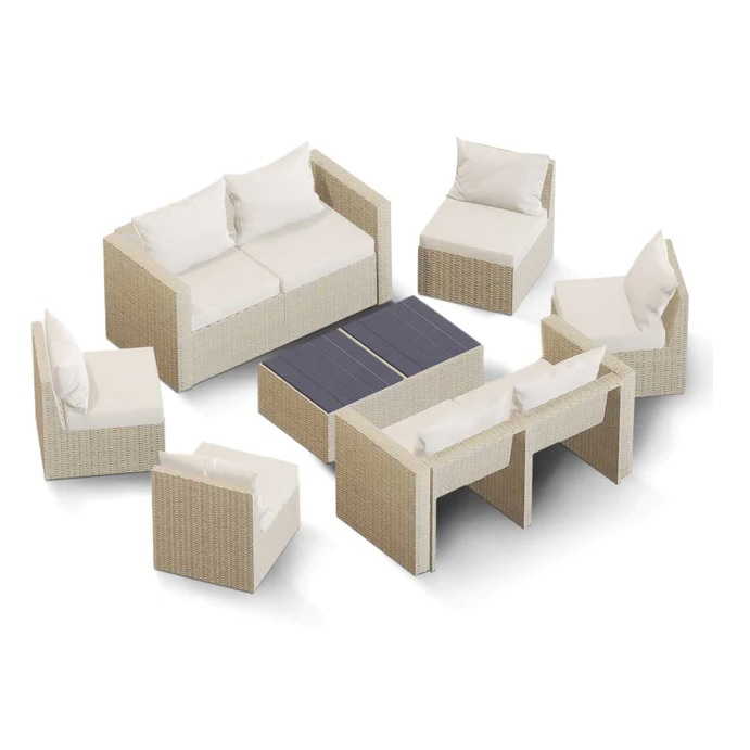 Transformer Patio Conversation Set - Modular 6 Piece to 10