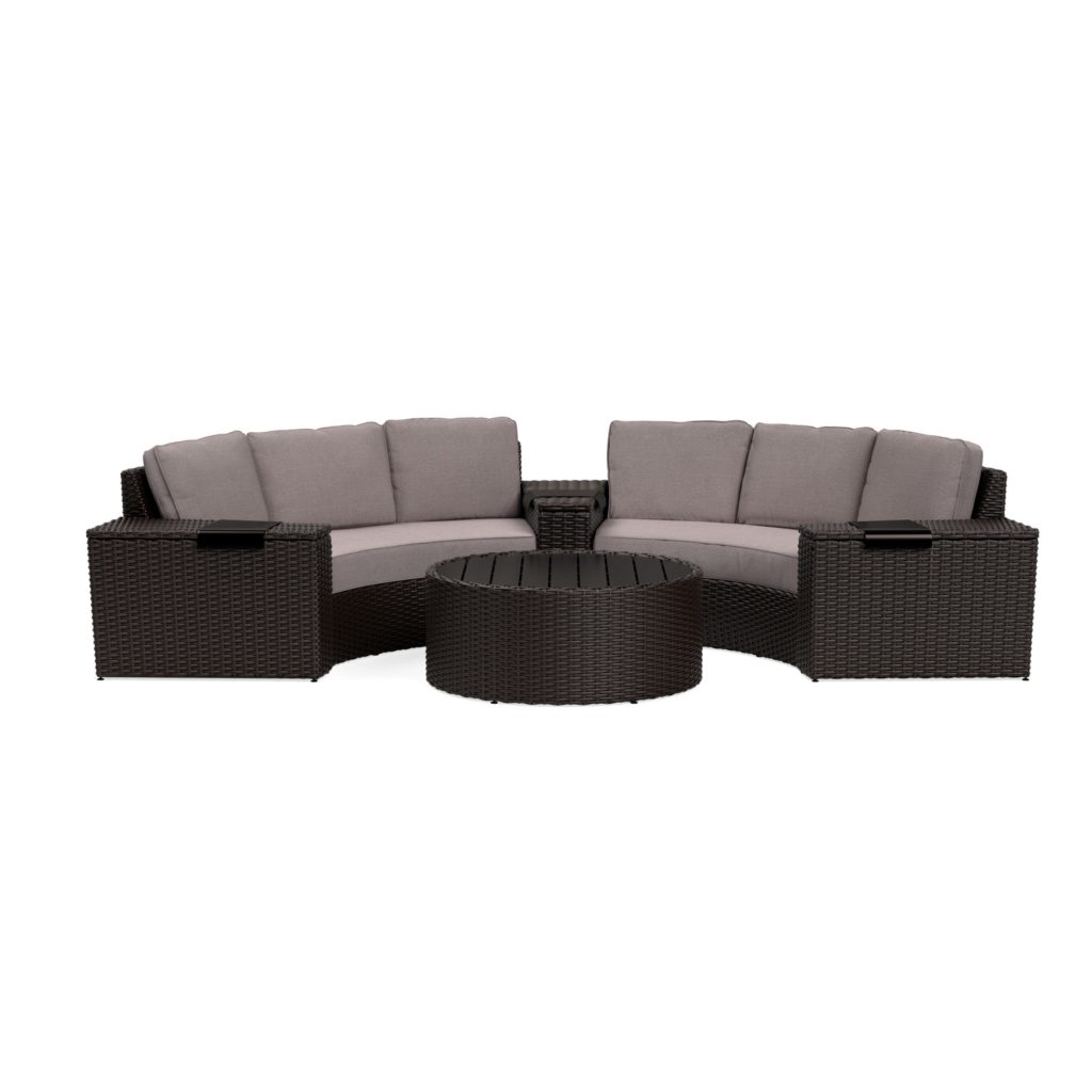 Yardbird Elliot Outdoor 6-Piece Sofa 

https://yardbird.com/collections/outdoor-sectional-furniture/products/6-piece-elliot-round-sectional-set/