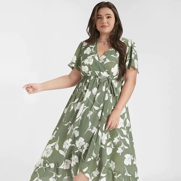 BloomChic Bloom Dress Floral Ruffle Knot Side Wrap Dress Review