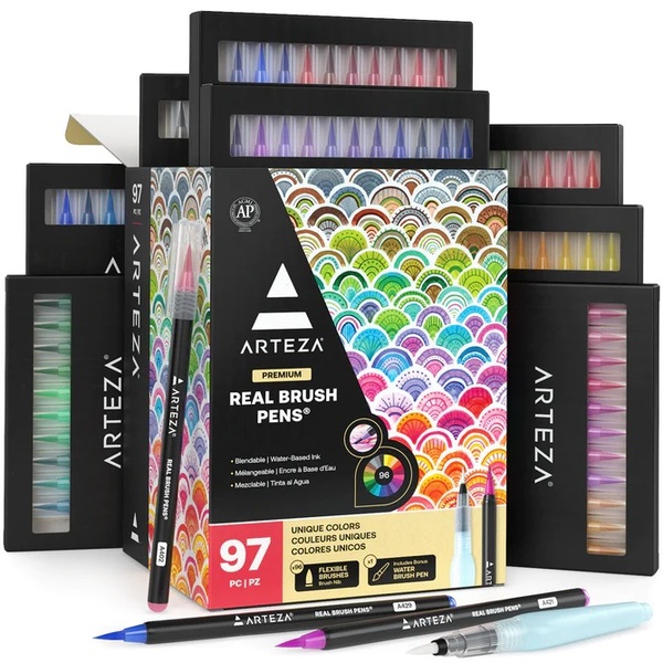 Arteza Real Brush Pens - Set of 96 