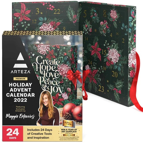 Arteza 24 Day Advent Art Calendar - Maggie Enterrios Collaboration