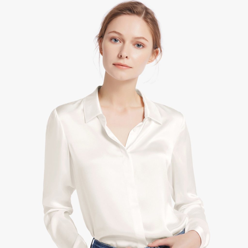 LILYSILK Basic Concealed Placket Silk Shirt Review