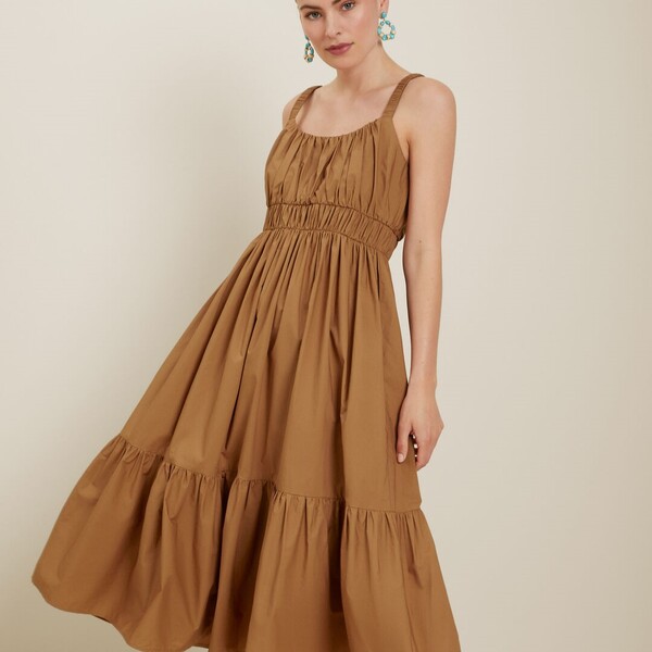 Seed Heritage Review 4 Seed Heritage Poplin Ruched Midi Dress Review