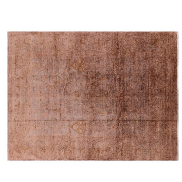 Manhattan Rugs Full Pile Overdyed Hand-Knotted Wool Rug 