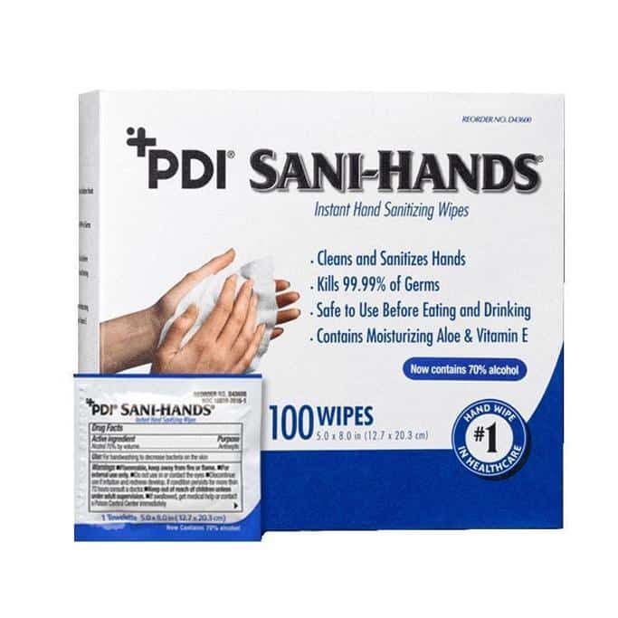 Senior.com PDI Sani-Hands Instant Hand Sanitizing Wipes - Individually Wrapped