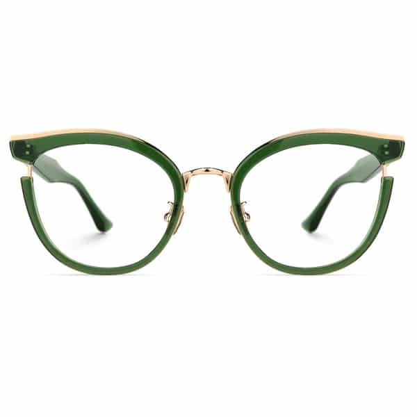 Vooglam Retro - Round Dark/Green Eyeglasses