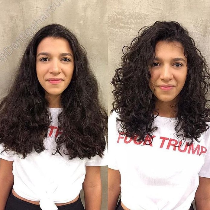 Curly Hair Layers Before and After: A Transformative Look