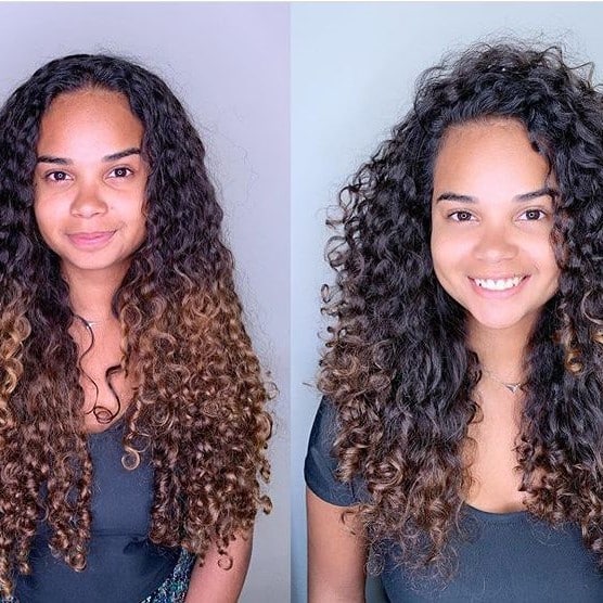 Curly Hair Layers Before and After: A Transformative Look