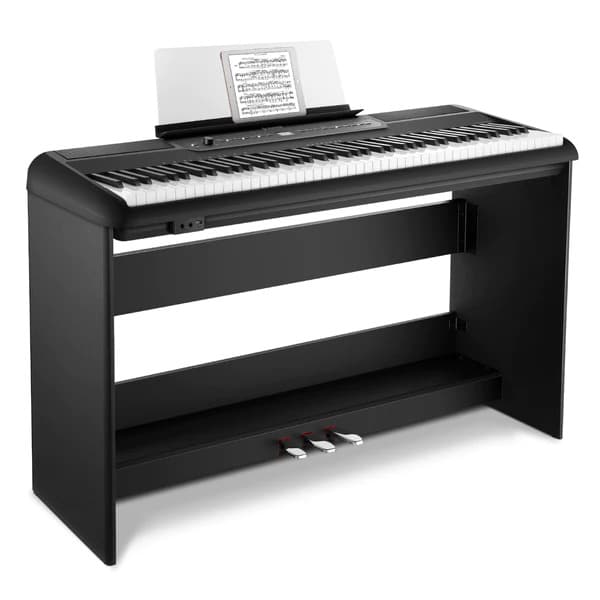 Donner Deal Review 2 Donner Deal SE-1 Professional 88 Weighted Key Graded Hammer Action Console Digital Piano with Headphone