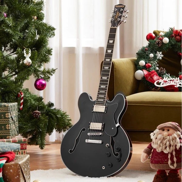 Donner Deal Review 3 Donner Deal DJP-1000 335 Style Electric Guitar Kit for Jazz Semi-Hollow Body with Dual H Pickups