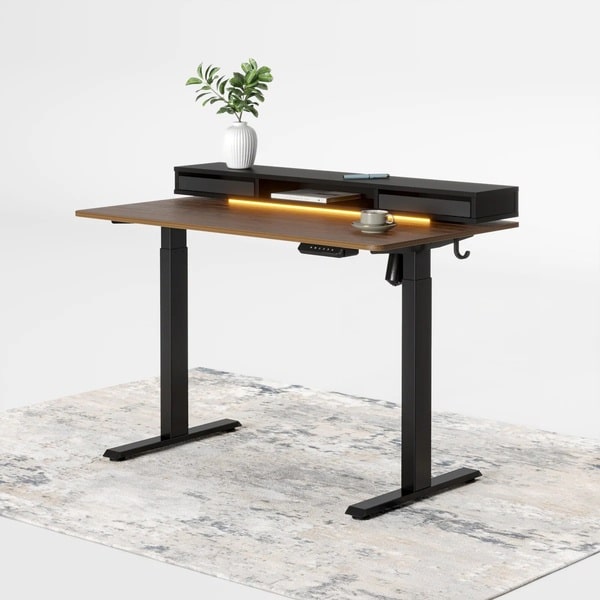 Fezibo Electric Standing Desk With Floating Drawer 
