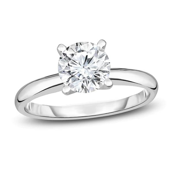 Jared Diamond Solitaire Engagement Ring 1/2 ct tw Round 14K White Gold (I2/I)