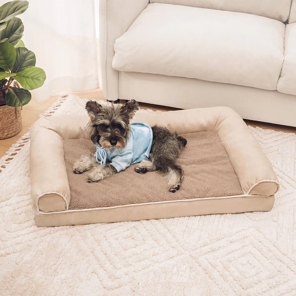 FunnyFuzzy Faux Fleece & Suede Full Support Orthopedic Dog Bed Review