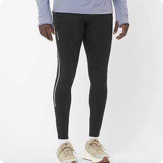 Salomon - Tights Sense Aero Stow Tights M - 2XL - Deep Black