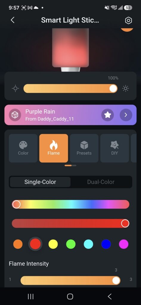 Linkind Smart Light Stick Review: Flame Effects, 50 Color Zones, and 850 Lumens From One E26 Bulb 8 Linkind Smart Light Stick Review: Flame Effects, 50 Color Zones, and 850 Lumens From One E26 Bulb