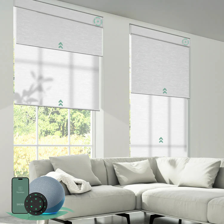 Yoolax Review: Are These Motorized Shades Worth the Custom Order? 5 Yoolax Motorized Dual Roller Shades, Blackout and Light-Filtering